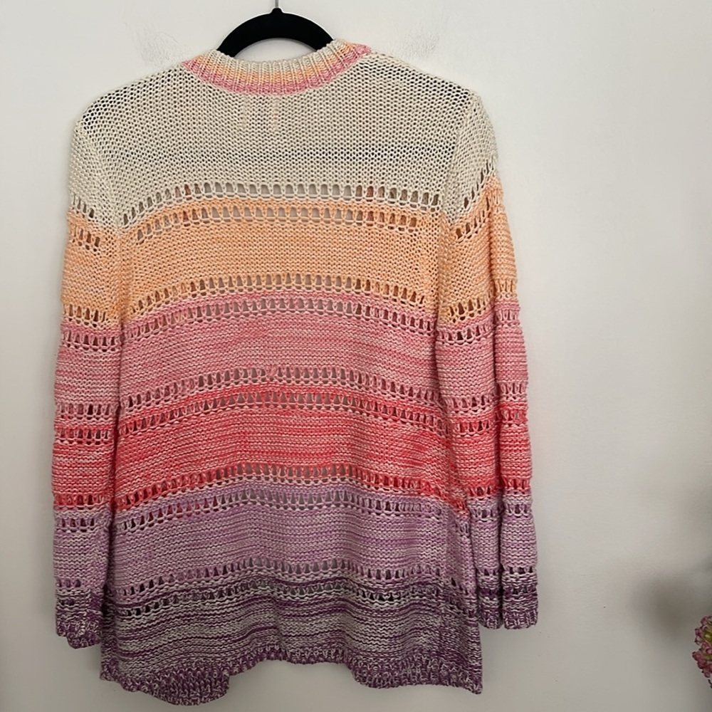 Ruby Rd. Open Multicolored Knit Cardigan - Picture 3 of 10